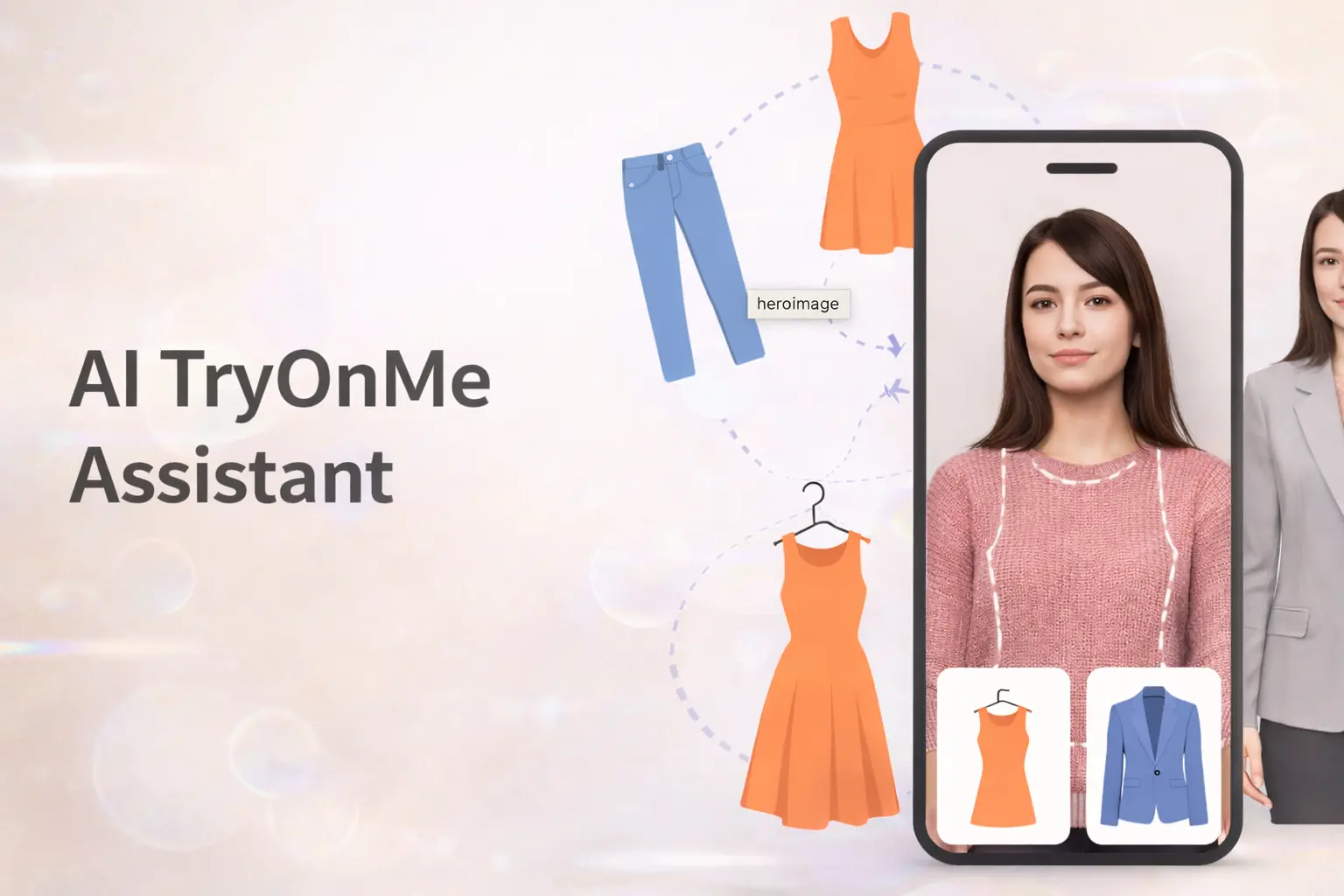 Ai TryOnMe Assitant, they give you the clothes that fit you exactly